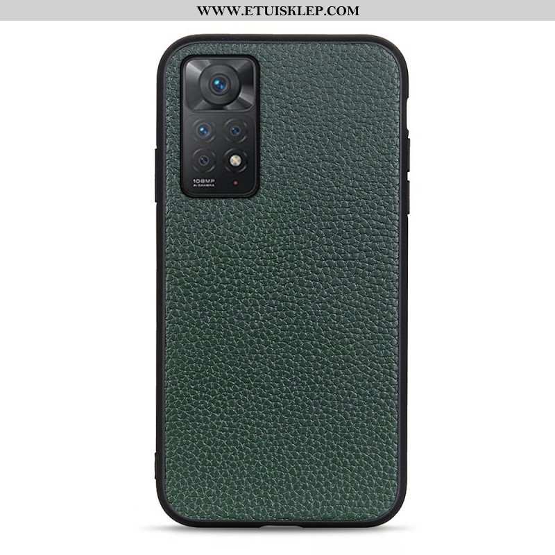 Etui do Xiaomi Redmi Note 11 Pro / 11 Pro 5G Prawdziwa Skóra Litchi